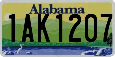 AL license plate 1AK1207