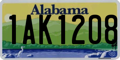 AL license plate 1AK1208