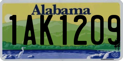 AL license plate 1AK1209