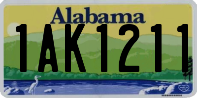 AL license plate 1AK1211