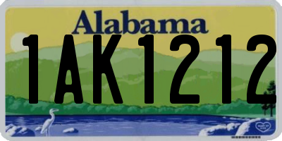 AL license plate 1AK1212