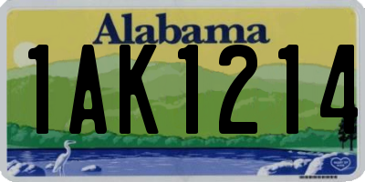 AL license plate 1AK1214