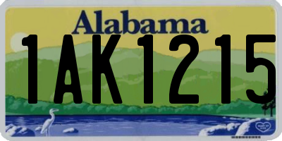 AL license plate 1AK1215