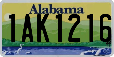 AL license plate 1AK1216