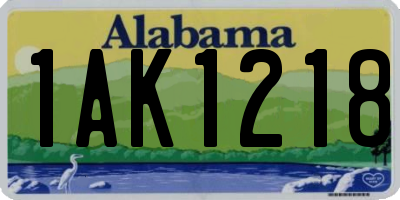 AL license plate 1AK1218