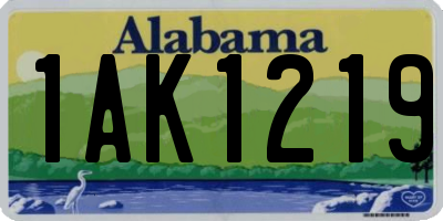 AL license plate 1AK1219