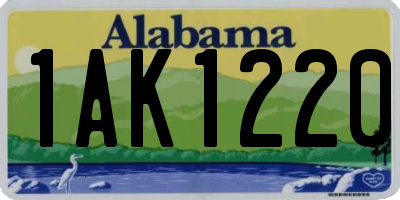 AL license plate 1AK1220