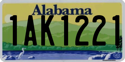 AL license plate 1AK1221