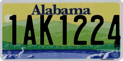 AL license plate 1AK1224