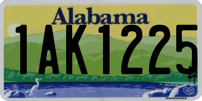 AL license plate 1AK1225