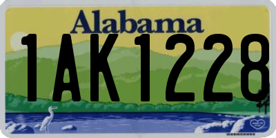 AL license plate 1AK1228