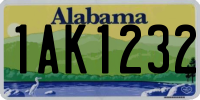 AL license plate 1AK1232