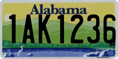 AL license plate 1AK1236