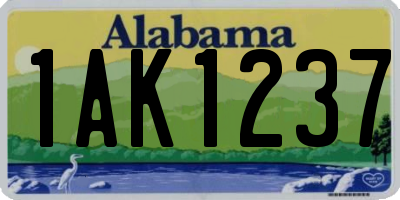 AL license plate 1AK1237