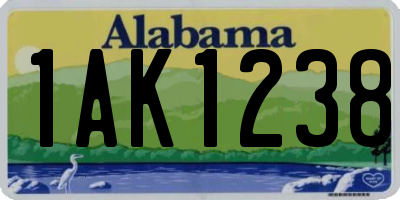 AL license plate 1AK1238