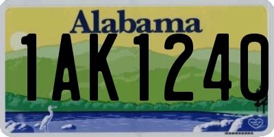 AL license plate 1AK1240