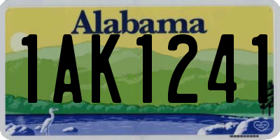 AL license plate 1AK1241