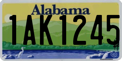 AL license plate 1AK1245