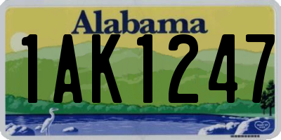 AL license plate 1AK1247