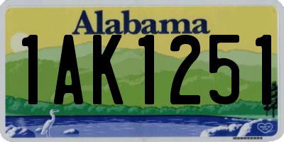 AL license plate 1AK1251