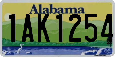 AL license plate 1AK1254