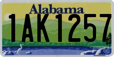 AL license plate 1AK1257