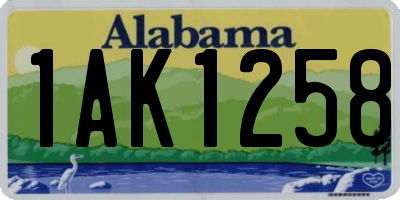 AL license plate 1AK1258