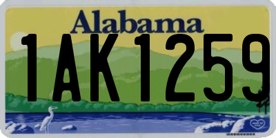 AL license plate 1AK1259