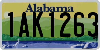 AL license plate 1AK1263