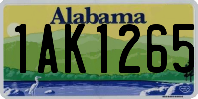 AL license plate 1AK1265