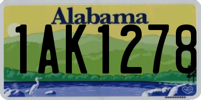 AL license plate 1AK1278