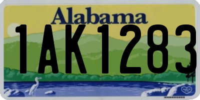 AL license plate 1AK1283