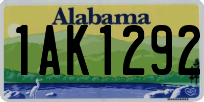 AL license plate 1AK1292