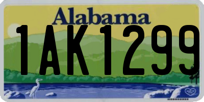 AL license plate 1AK1299