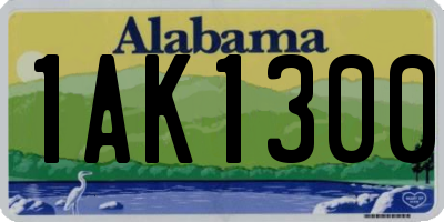 AL license plate 1AK1300