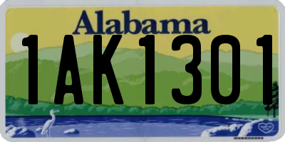 AL license plate 1AK1301