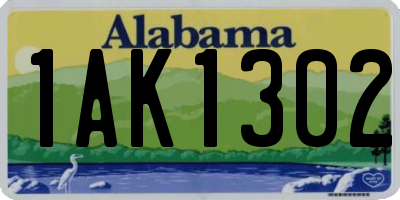 AL license plate 1AK1302