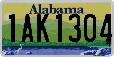 AL license plate 1AK1304