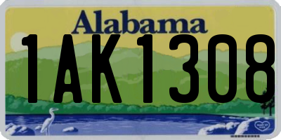 AL license plate 1AK1308