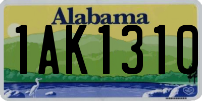 AL license plate 1AK1310