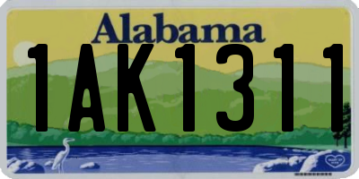 AL license plate 1AK1311