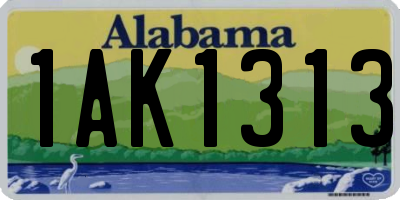 AL license plate 1AK1313