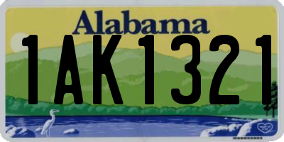 AL license plate 1AK1321