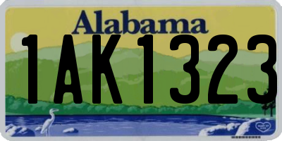 AL license plate 1AK1323