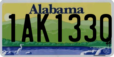 AL license plate 1AK1330