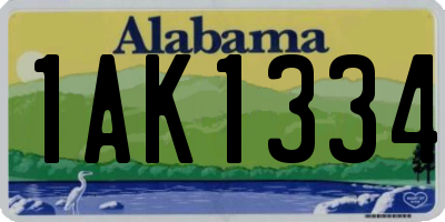 AL license plate 1AK1334