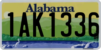 AL license plate 1AK1336