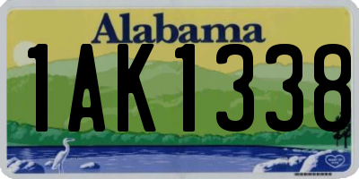 AL license plate 1AK1338