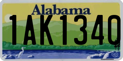 AL license plate 1AK1340