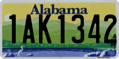 AL license plate 1AK1342
